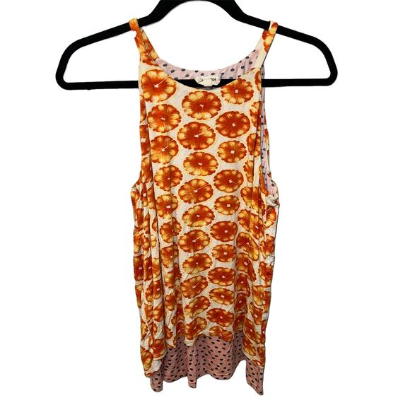 Anthropologie Porridge sleeveless Swing orange Flower Floral Tank Top Med - Picture 2 of 8